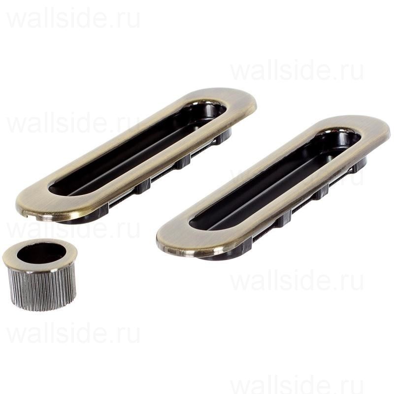 Комплект ручек для раздвижных дверей Armadillo SH010-AB-7 бронза