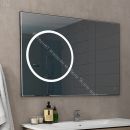 Зеркало Eclipse 100 black с подсветкой Sansa