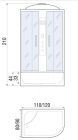 Душевая кабина DUNAY 120/80/44 L/R ТН