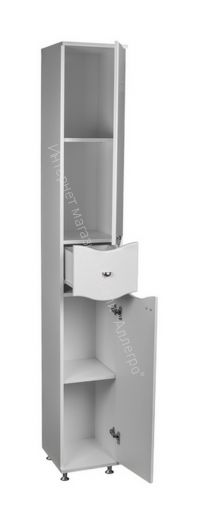 Пенал напольный 30 Волна с верхним ящиком В1 правый АЙСБЕРГ