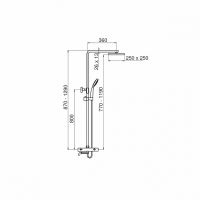 Термостатическая душевая колонна ZeegreS Z.LOMBARDIA схема 2