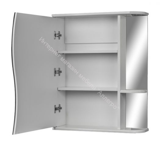 Шкаф-зеркало Волна 1-60 левый АЙСБЕРГ