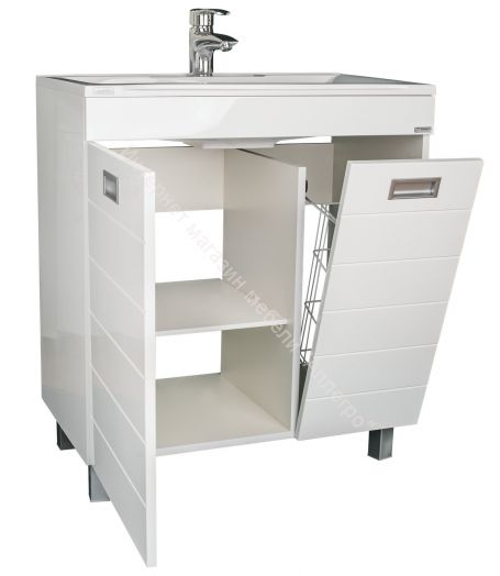 Тумба под умывальник "Elen 75" Cube без ящика и корзиной д/ белья Домино