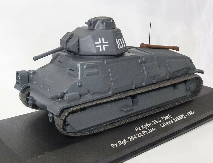 Трофейный французский танк Pz.Kpfw. S35  739(f) в масштабе 1/43 (Eaglemoss-IXO)