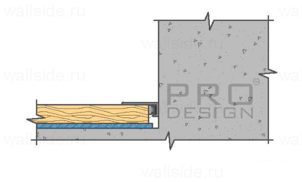 Щелевой микроплинтус Pro Design MINI 7067 анодированный