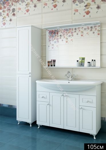 Тумба с умывальником "Элеганс 105" Софи с ящиками Sanflor