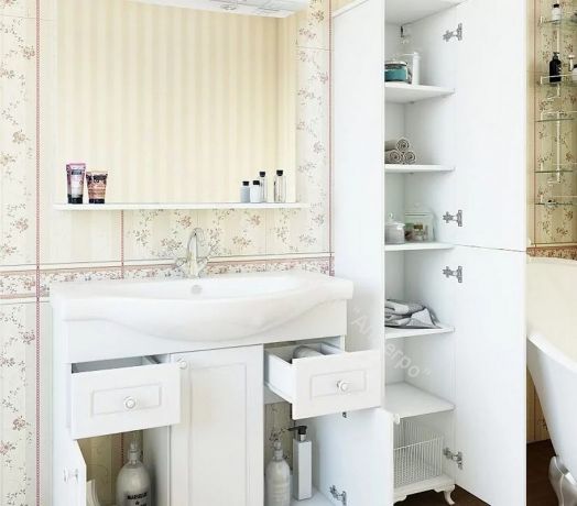 Тумба с умывальником "Элеганс 85" Софи с ящиками Sanflor