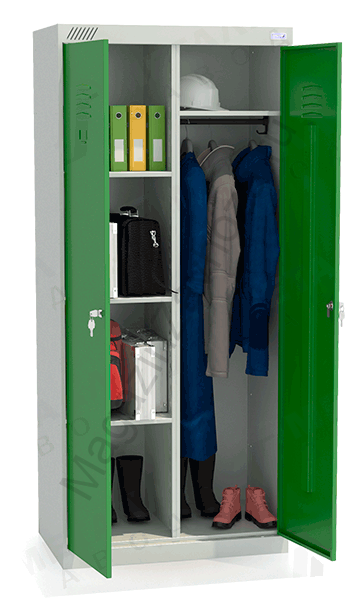 ШМУ 22-800 Шкаф универсальный с зелеными дверьми