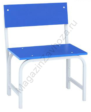 Скамья гардеробная со спинкой 1500 (ЛДСП) синий