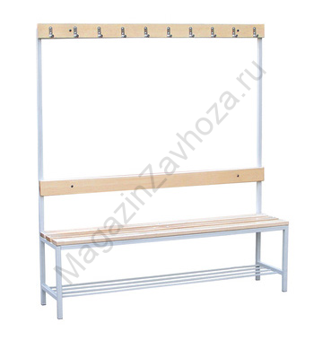 Скамья односторонняя с полкой для обуви 1500 мм