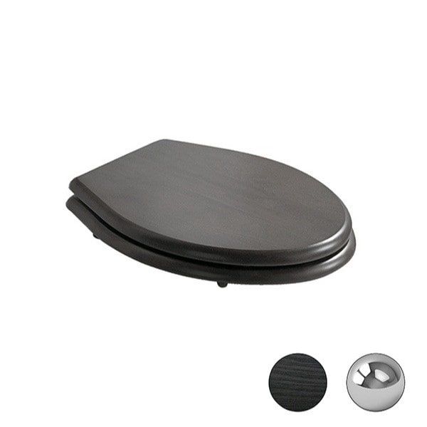 Изображение Сиденье с микролифтом Galassia Ethos из дерева, цвет темный дуб 8482