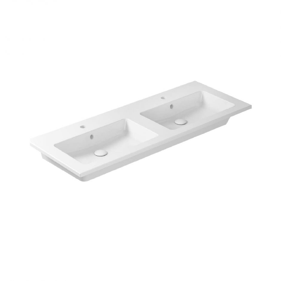 Изображение Раковина Galassia Eden с 2 отверстиями и переливом 121x46 7227