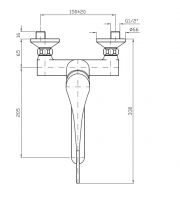 Смеситель для раковины Zucchetti Rubinetteria Sanitaria Z2741P.H схема 2