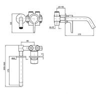 Смеситель для раковины Zucchetti Medameda ZMM679/ZMM678 схема 2