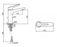 Смеситель для раковины Zucchetti Medameda ZMM710/ZMM713 схема 4