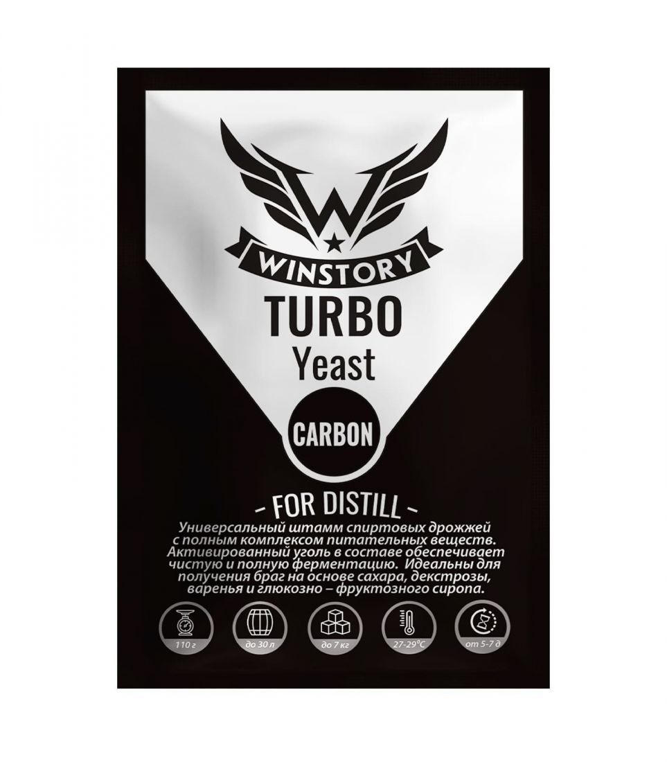 Турбо дрожжи WINSTORY TURBO CARBON, 110 гр