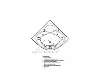 Фирменная ванна четверть круга Акватек Эпсилон 150х150 схема 4