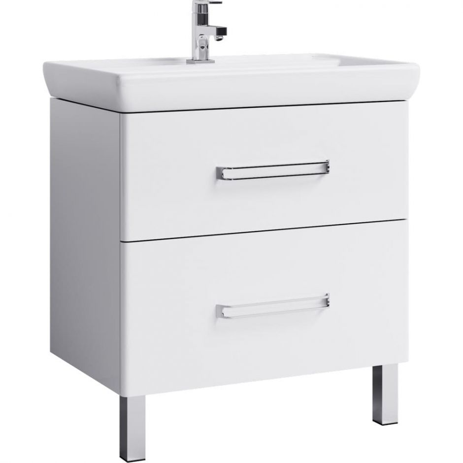 Изображение Комплект напольная тумба с раковиной Aqwella Нео 80х45