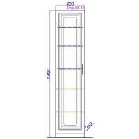 Напольный шкаф-пенал Aqwella Империя 45х35 схема 2