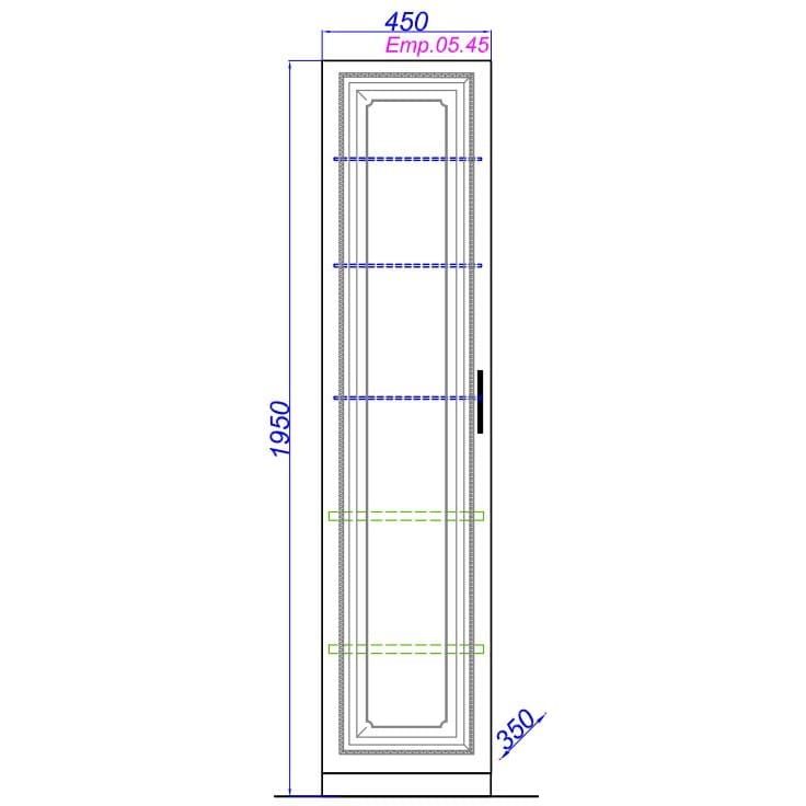 Напольный шкаф-пенал Aqwella Империя 45х35 схема 2