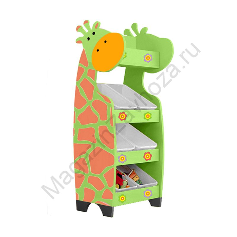 СТЕЛЛАЖНАЯ НАКЛОННАЯ СИСТЕМА ХРАНЕНИЯ 25/10 С ДЕКОРАЦИЕЙ ЛАЙМ