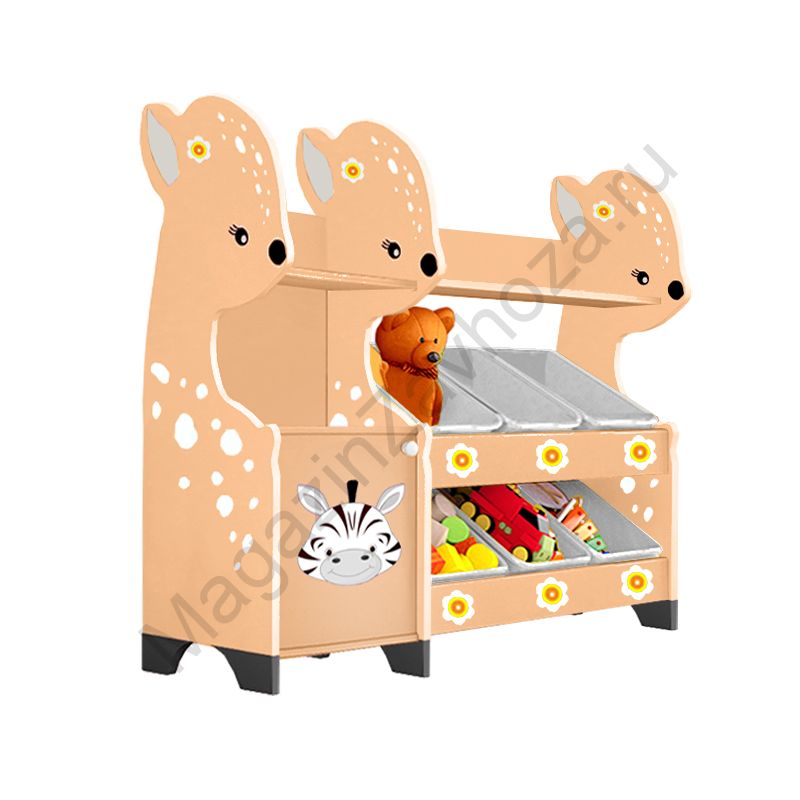 СТЕЛЛАЖНАЯ НАКЛОННАЯ СИСТЕМА ХРАНЕНИЯ 7 С ДЕКОРАЦИЕЙ (СЕРИЯ ОЛЕНЁНОК)