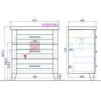 Напольная тумба для раковины Aqwella Foster 81х89 схема 2