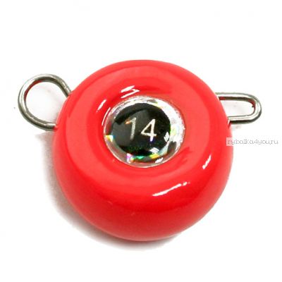 Груз крашеный Мормыш разборная чебурашка Таблетка 22 гр / 10 шт. в упаковке / цвет: 01 красный