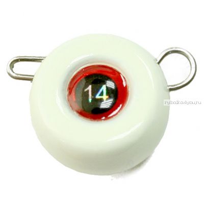 Груз крашеный Мормыш разборная чебурашка Таблетка 12 гр / 10 шт. в упаковке / цвет: 08 люминисцентный