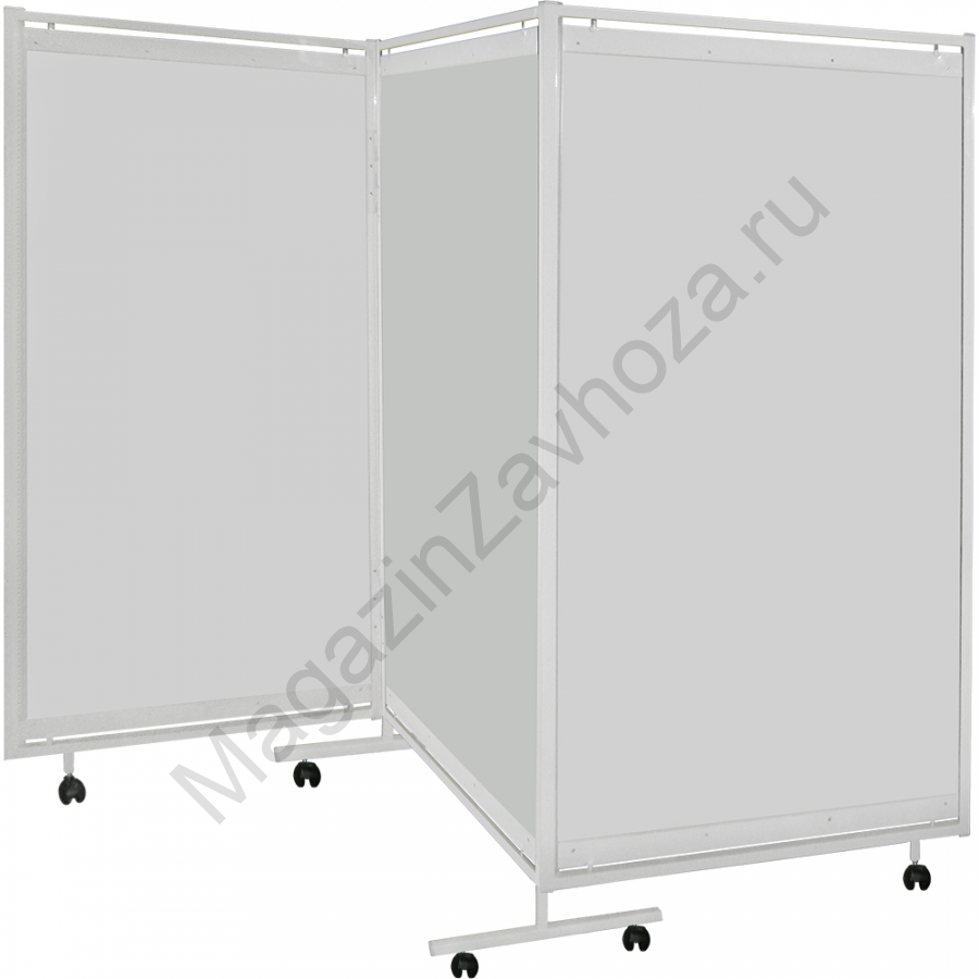 Ширма медицинская М171-01/3 3х секционная, с белым пластиком