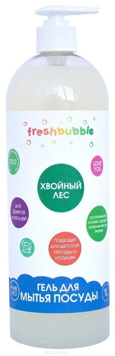 Гель для мытья посуды Хвойный лес Freshbubble (Фрешбабл) 1 л