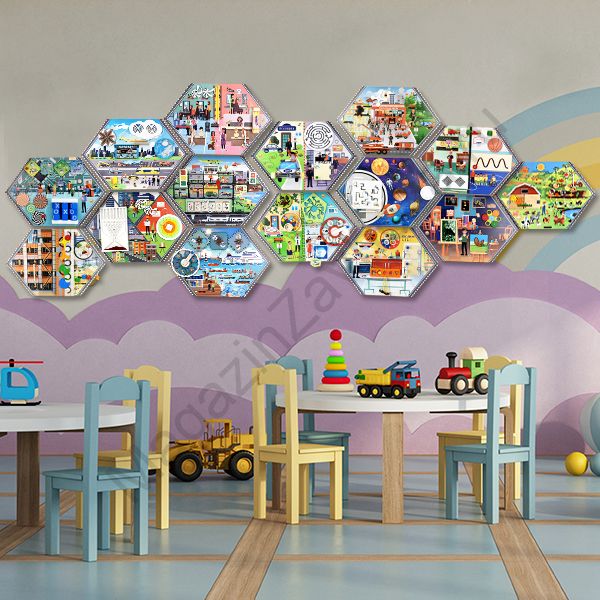 Комплект бизибордов (дидактических панелей) настенных ИЗУЧАЕМ ПРОФЕССИИ