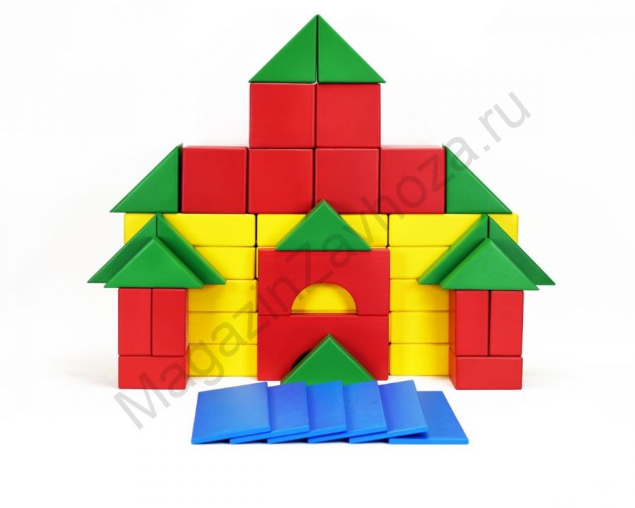 Конструктор детский СТРОИТЕЛЬ напольный большой 51 элемент