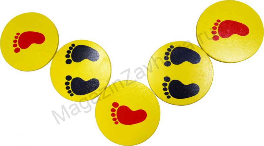 Координационная дорожка из дерева "Следы"