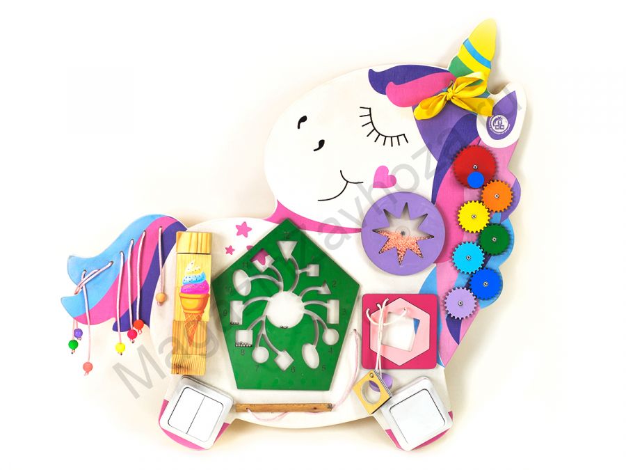 Бизиборд РАДУЖНАЯ ЕДИНОРОЖКА