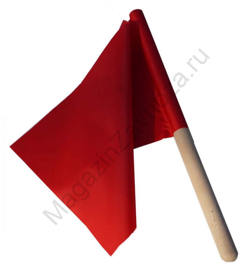 Флажок сигнальный. Армейский стандарт, деревянное древко | Цвета в ассортименте