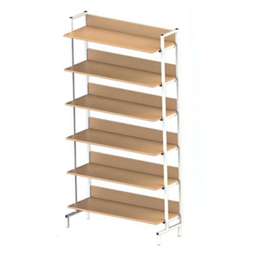 МЯ-БС-02 Стеллаж библиотечный односторонний (цветной металлокаркас)