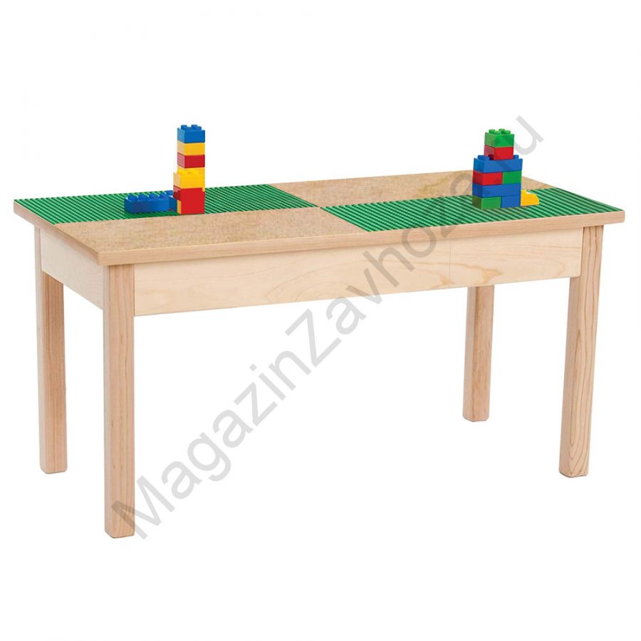 СТОЛ ДЕТСКИЙ ЛЕГО 30 "ДУПЛО" (2 ПЛАСТИНЫ) ЗЕЛЁНАЯ+ЗЕЛЁНАЯ