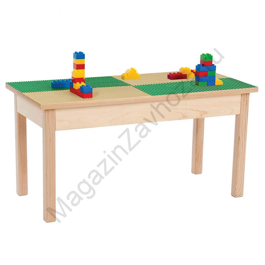 СТОЛ ДЕТСКИЙ ЛЕГО 30 "ДУПЛО" (4 ПЛАСТИНЫ) ЗЕЛЁНЫЕ 2+2 БЕЖЕВЫЕ