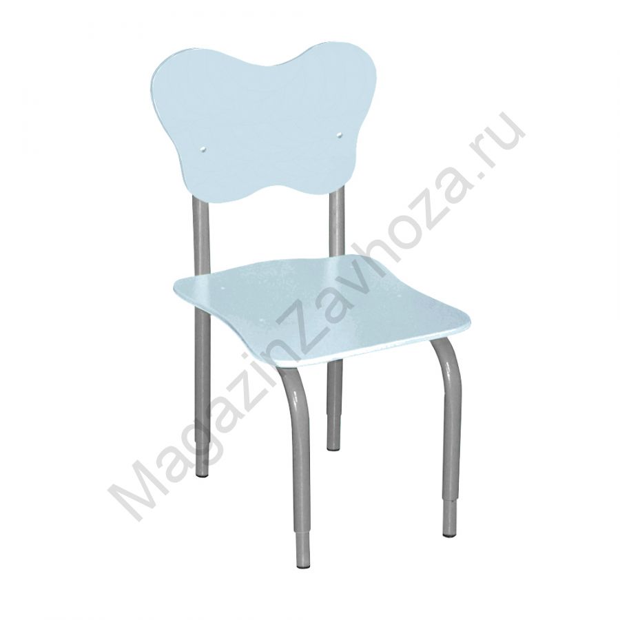 СТУЛ НА М/К РЕГУЛИРУЕМЫЙ 2 МДФ ФИГУРНЫЙ (ГОЛУБОЙ ИНЕЙ)