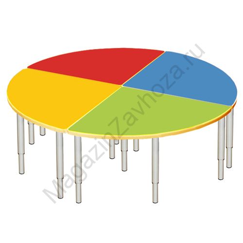 СТОЛ МДФ РЕГУЛИРУЕМЫЙ  НАБОР (ДИАМЕТР 1600ММ)