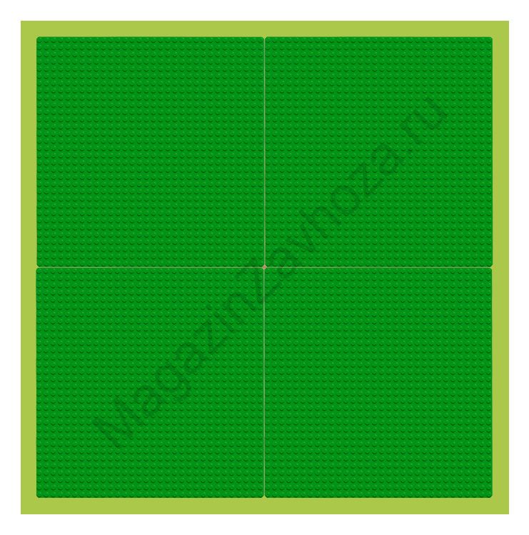 ИГРОВОЕ ПОЛЕ ДЛЯ МНОГОФУНКЦИОНАЛЬНОГО СТОЛА ЛЕГО (Квадрат) 2 секции
