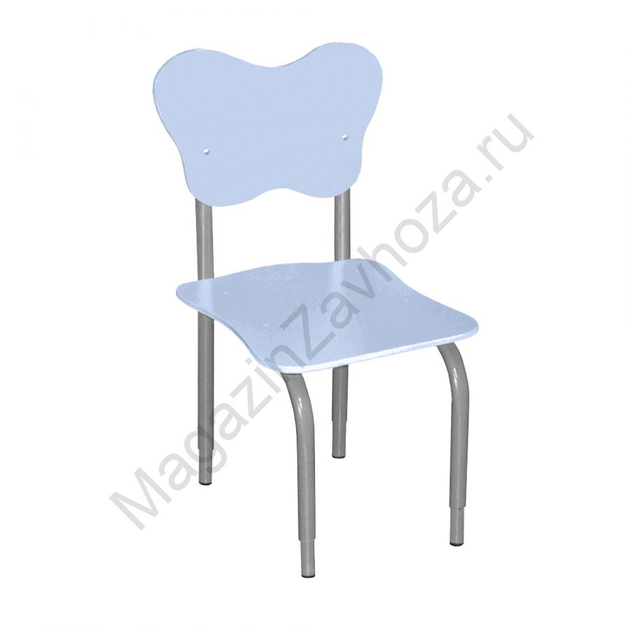 СТУЛ НА М/К РЕГУЛИРУЕМЫЙ 2 МДФ ФИГУРНЫЙ (КОРОЛЕВСКИЙ ГОЛУБОЙ)