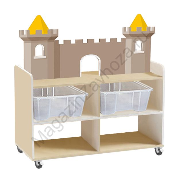 ТУМБА ДЛЯ ИГРУШЕК И ПОСОБИЙ 7 ДВУСТОРОННЯЯ НА КОЛЁСАХ