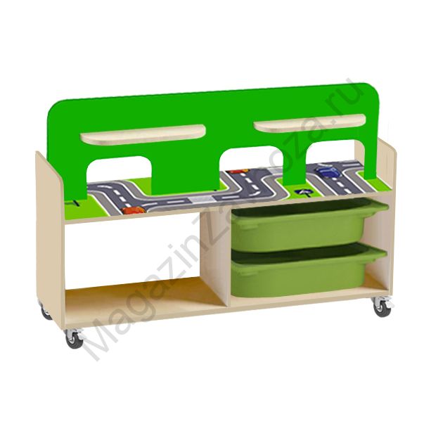 ИГРОВАЯ МЕБЕЛЬ ГАРАЖ 18/4 С 4-МЯ КОНТЕЙНЕРАМИ И УФ ПЕЧАТЬЮ