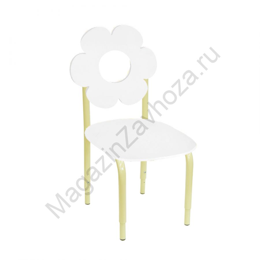 СТУЛ ДЕТСКИЙ НА М/К РЕГУЛИРУЕМЫЙ 2 МДФ ЦВЕТОК (БЕЛЫЙ)