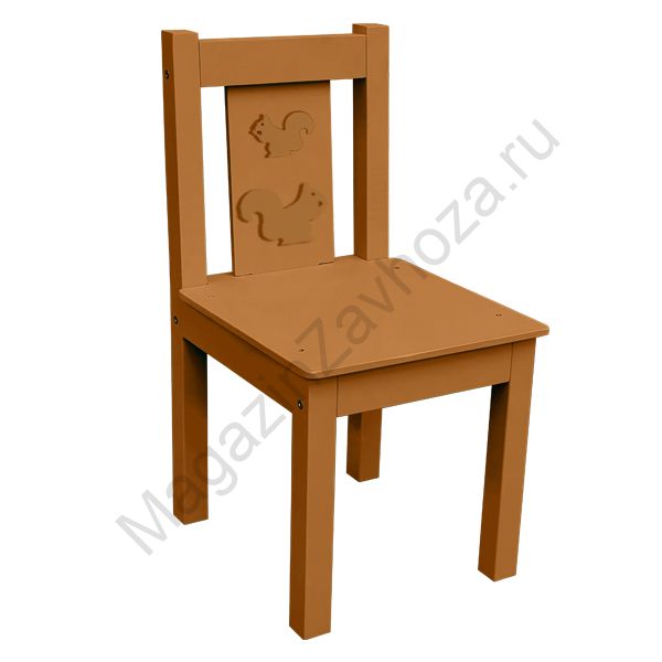 СТУЛ МДФ НЕРЕГУЛИРУЕМЫЙ КОРИЧНЕВЫЙ 53 (БЕЛКИ)