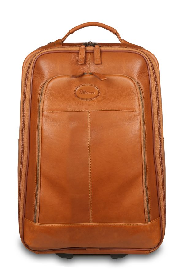 Кожаная дорожная сумка на колесах Ashwood Leather 8148