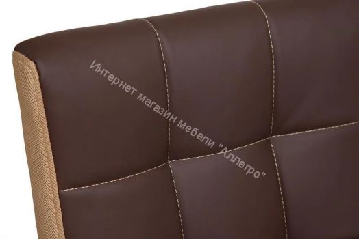 Кресло TRENDY кож/зам/ткань, коричневый/бронзовый, 36-36/21