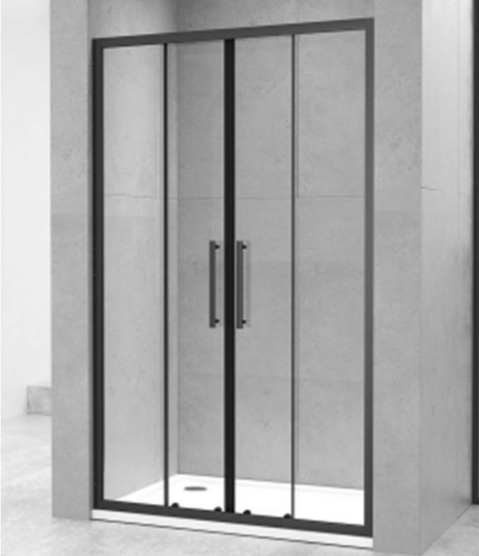 Душевая дверь Oporto Shower 8007-2B 140x190 см раздвижная, стекло прозрачное 6 мм